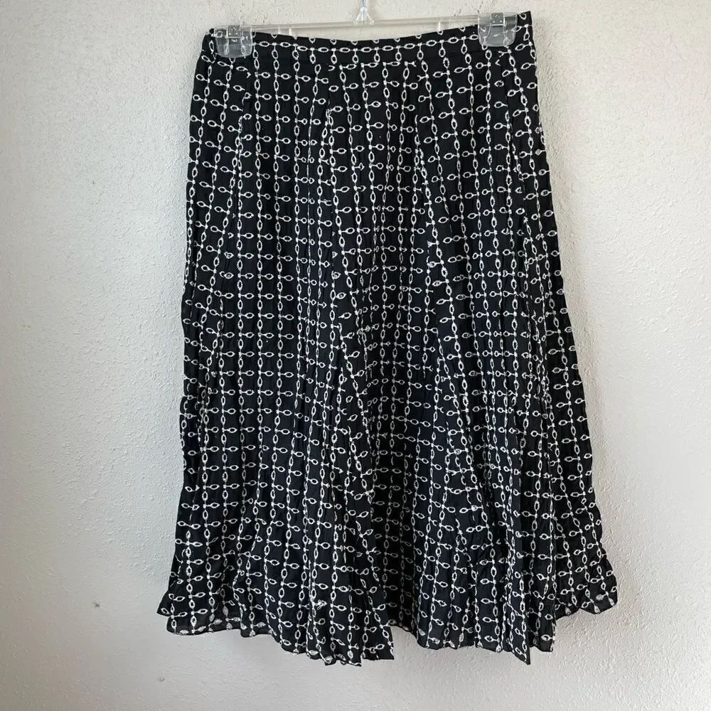 Dimri Black and White Stitched Midi Skirt Size S EUC